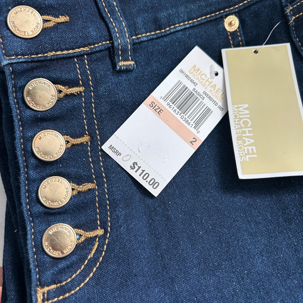 Women Michael Kors Blue High Rise Jeans with Classic Style